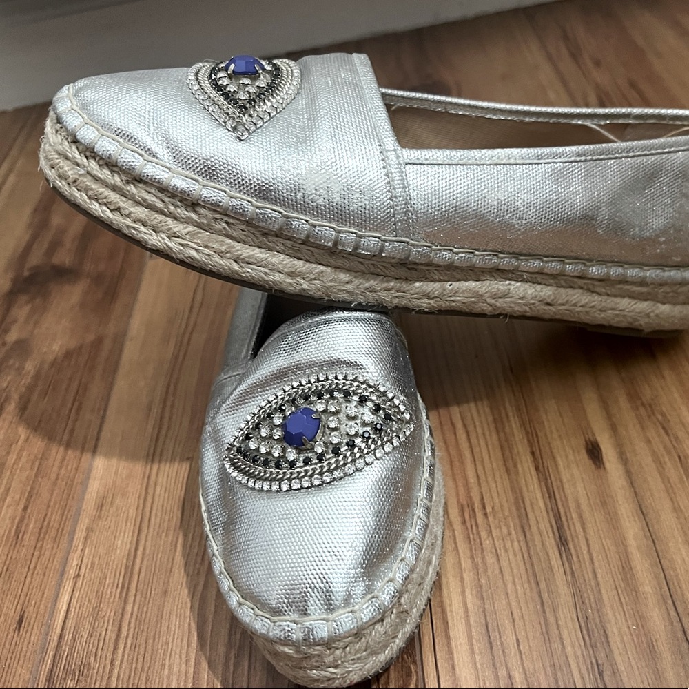 Cute INC espadrilles with evil eyes - Size 9.5